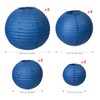 LIHAO Paper Lanterns 10 PCS Blue Round Paper Lanterns Hanging