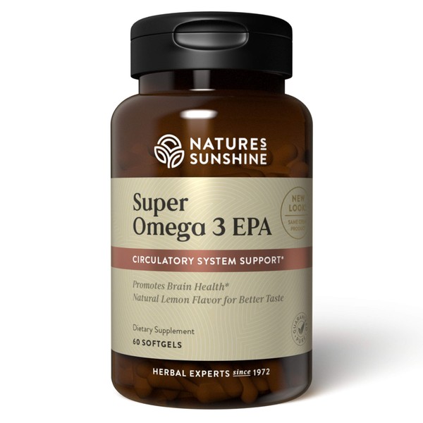Nature's Sunshine Super Omega 3 EPA 60 softgel caps [Pack of 2]