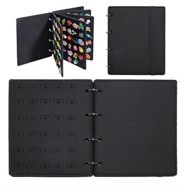 VPOUERY Brooches Organiser for up to 120 Needles Khaki Felt Brooches Pin Display Holder with 8 Removable Ring Binders Pin Storage for Enamel Pin Buttons Badge 21 x 26 cm, blue