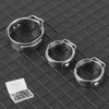 42pcs Stainless Steel Cinch Clamps Rings Single Ear 1/2in 3/4in