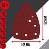 KSP-Tec │Pack of 60 Sandpaper Triangle Sanders + 12 Sanding