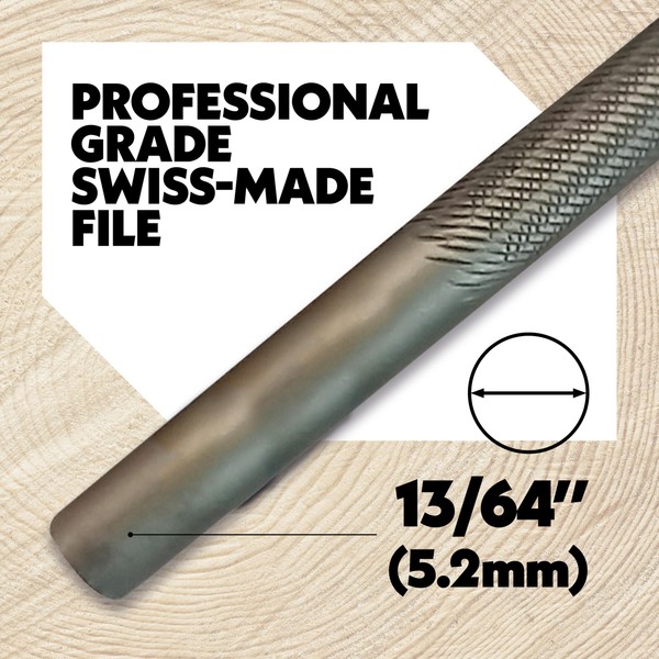 Oregon 13/64-Inch (5.2mm) Professional Round Chainsaw Chain Sharpening Files for