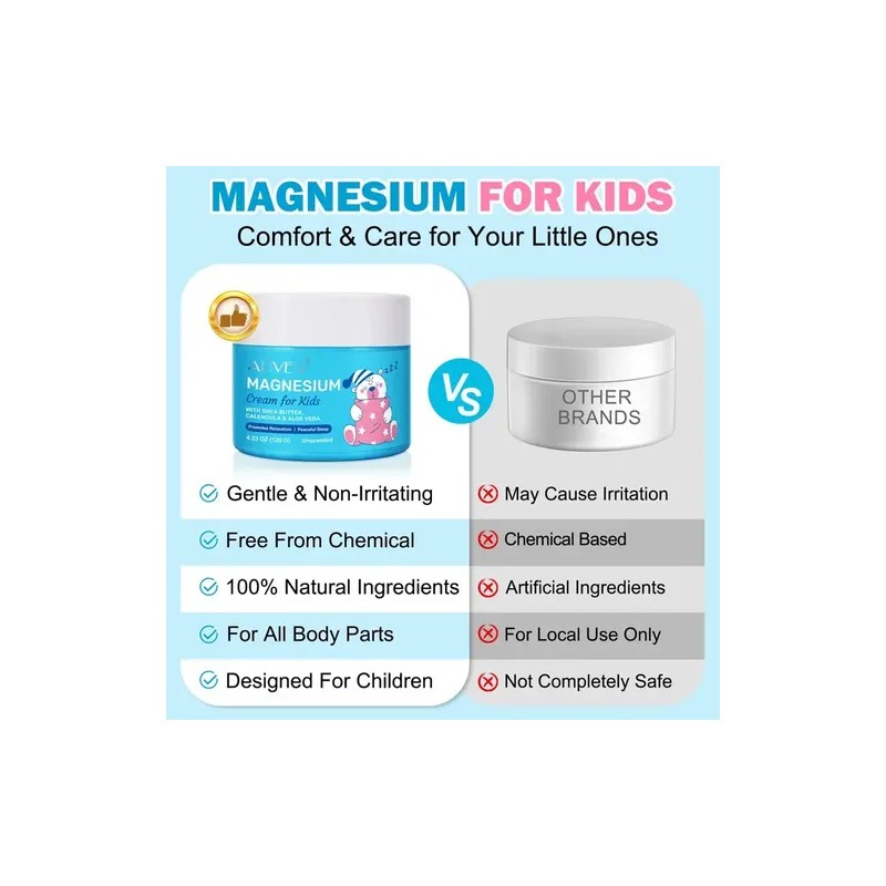 Crema Magnesio Relajante Natural Niños Mejora Calidad Sueño