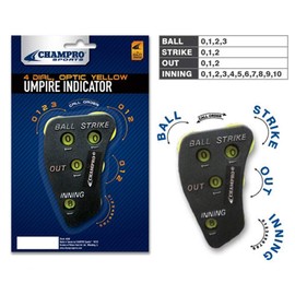 Champro Umpire Indicator, 4 Dial (Black/Optic Yellow)