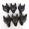 Lovionus89 Natural Black Obsidian Wolf Head Stone Statue, Mini 40