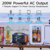 FlashFish Portable Power Station 200W 151Wh With AC Outlet/DC Port/USB