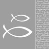 Napkins Ambiente Faith Fish Silver 33 x 33 cm 3-Ply