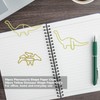 100pcs Shaped Paper Clips Pterosauria Yellow Dinosaur Shape Metal Portable