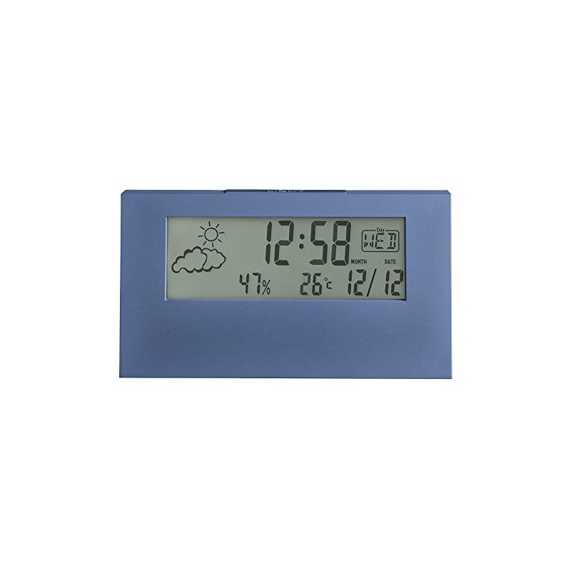 Acctim 15849 Vertex Blue alarm clock with indoor temperature