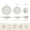 Famiware Aegean Stoneware Dinnerware Set for 8, Plates and Bowls