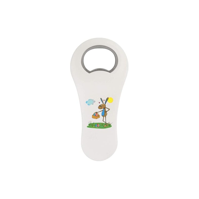 'Easter Bunny with Eggs' Bottle Opener Fridge Magnet (BO00091651)