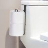 Matte Black Toilet Paper Holder Wall Mount, Storage Extra 2