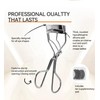 Namyo Eyelash Curler Gunmetal – Includes 10 Silicone Refill Pads,