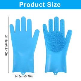 DLPRK Pet Grooming Gloves, Cat Grooming Gloves, Silica Gel Glove, Brush Cat, Hanging Design, Bathing and Massaging for Dogs and Cats