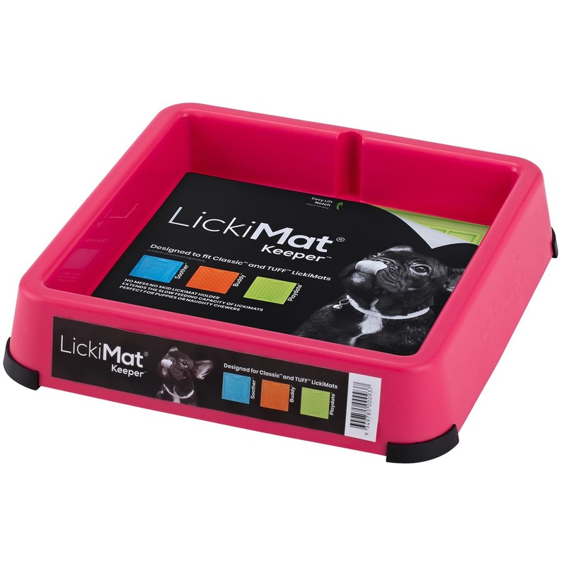 LICKIMAT Keeper Lick Mat Holder for Indoor Use, Colour: Pink