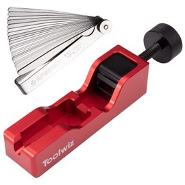 Toolwiz Spark Plug Gap Tool with 32 Blade Steel Feeler Gauge, Universal Gapping Tool for Most 10mm 12mm 14mm 16mm Thread Spark Plugs, Red