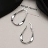YCYG 925 Silver Mobius Ring Earrings, Medium Size 33mm x