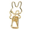 100pcs Binder Clips Cute Cartoon Rabbit Shape Metal Hollowed Long