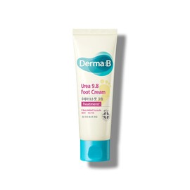 Derma B Urea 9.8% crema de pies, suavizante con manteca de karité y mantequilla de coco, 2.7 onzas líquidas, 80 ml