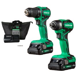 Metabo HPT 18V MultiVolt™ Sub-Compact Driver Drill/Impact Cordless Combo Kit | High Torque | Brushless Motor | Lifetime Tool Warranty | KC18DDXS