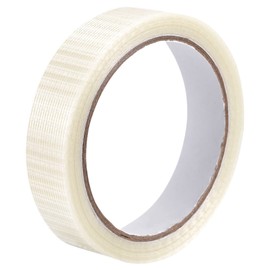 sourcing map Filament Strapping Tape, 1 Inch x 22 Yards, 5.3 Mil Reinforced Fibreglass Tape, Transparent