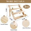 TOUNALKER 3PCS Wooden Cupcake Dispaly Stands, 5 Tiered Vendors Retail