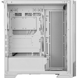 MSI MPG Velox 300R Airflow PZ White - Mid-Tower Gaming PC Case - Tempered Glass Side Panel - 2 x 160 mm Dual Layer Blades Fans - Liquid Cooling Support up to 360mm Radiator - Mesh Panel for Airflow