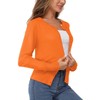 VOTEPRETTY Lightweight Cardigan, Women's Cardigan, Long-Sleeve Summer/Autumn Solid Top, orange
