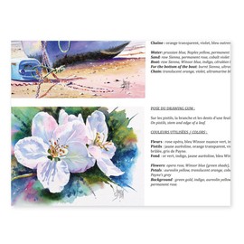 Clairefontaine 975148C Watercolour Pad (with Pre-Print, Glued, 12 Sheets, 300 g, DIN A4, 21 x 29.7 cm, 100% Cellulose, Suitable for Beginners) White