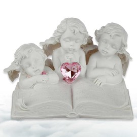mtb more energy Decorative Angel "Reading Little Angels" - Guardian Angel Figurine Cherubines - Height 11 cm - Decoration Stand Baby Angel