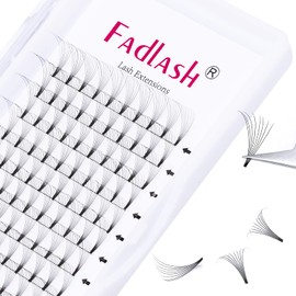 Volume Eyelash Extensions 8D 0.07 Premade Lash Fans D Curl 16mm Volume Lash Extensions Short Stem Pre Made Fanned Russian Lashes (8D-0.07-D, 16mm)