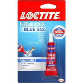 Loctite  Heavy Duty Threadlocker, 0.2 oz, Blue 242, 12 Pack