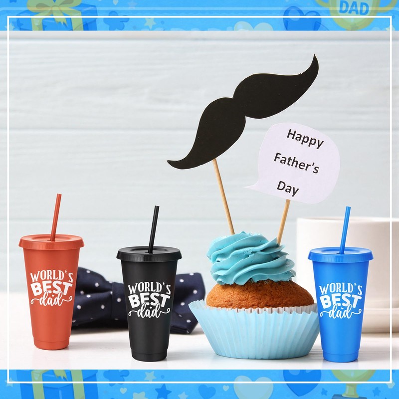 Rtteri 12 Pcs Father's Day Appreciation Cups Gift Bulk World's