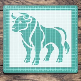 Angry Bull Farm Stencil: Mylar Airbrush Wall Art Painting Crafts - 190 Micron-A4 Stencil - Design Size (188 x 170 mm)