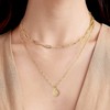GLOQUAT Layered Initial Necklaces for Women Gold Paperclip Link Chain