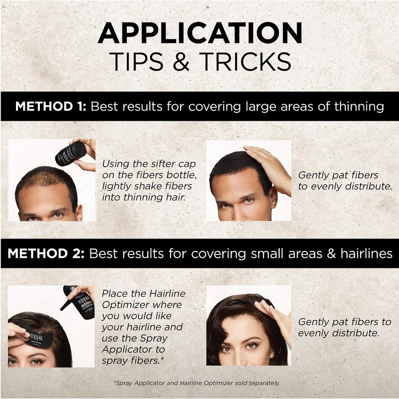 Top Pick Hair Fiber, Dark Brown, Natural Fiber Derived from