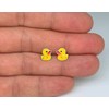Yellow Duck Earrings - Sterling Silver