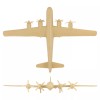 BMC Toys TimMee Processed Plastic WW2 B-29 Superfortress Tan Bomber
