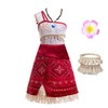 hewtwerck Moana Costume for Girls Adventure Outfit Ocean Princess Birthday