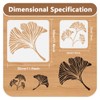 DOODLREAM 3 Pack Chinese Ginkgo Leaf Stencils for Painting on