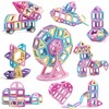 HIWO Magnetic Blocks, 128 pcs, Magnetic Toys, Girls, Toys, Magnetic