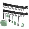 Housolution 2 Pack Kitchen Rail with 15 Hooks, 16 Inch