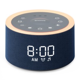Dreamegg White Noise Machine Alarm Clock 29 Types of Healing Sounds Table Clock [With Light & Alarm Setting & Loud Volume & Snooze Function] Volume Adjustment Earphone Compatible Sleep Aid Noise