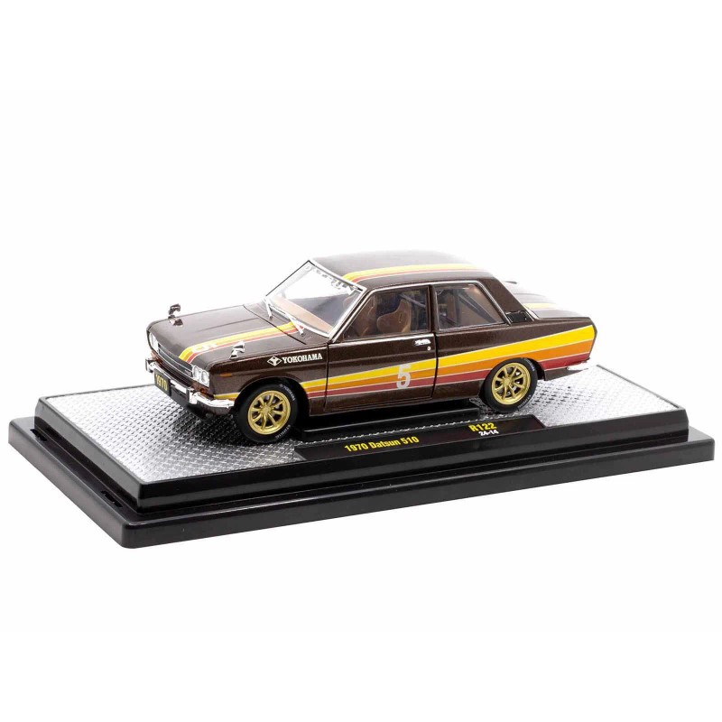 DCD 1970 Datsun 510 #5 Brown Metallic with Stripes Limited