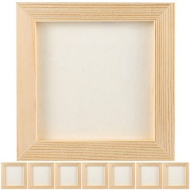 Toddmomy 8 Pcs DIY Wood Picture Frame Unfinished Wood Photo Frames for Adults and Kids Craft Diy Painting Projects 12X12cm Unfinished Wood Picture Frames