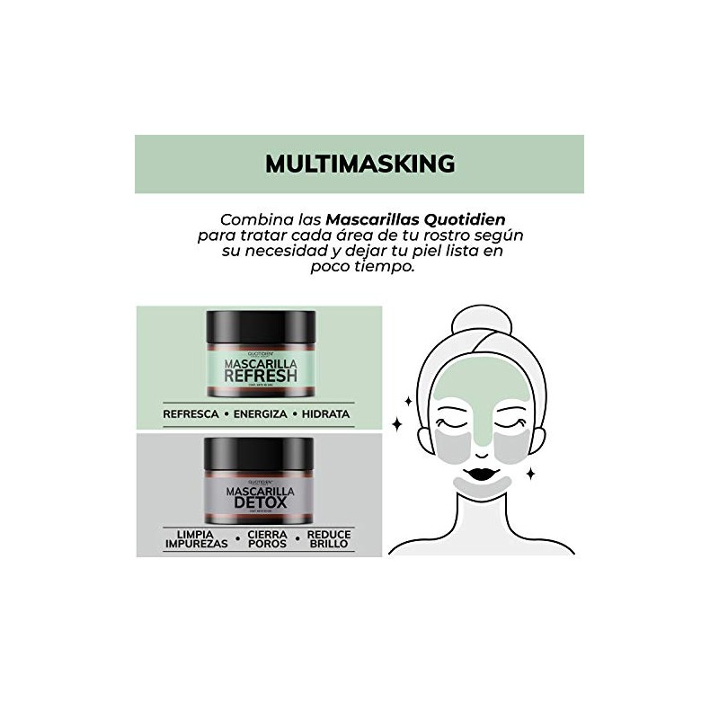 Mascarilla Facial Refrescante e Hidratante- Arcillas Puras (Kaolíin y Bentonita)