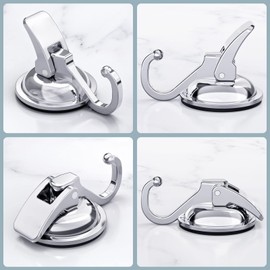 iRomic Heavy Duty Vacuum Suction Cups Hooks (4Pack) Specialized for Kitchen&Bathroom&Restroom Organization
