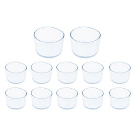 Round Chair Leg Caps,PVC Furniture Feet Covers,TTZEZE Transparent Round Floor Protectors,Clear Table Feet Covers Preventing Plastic Chair Leg Covers Scratches and Noise 38mm/1.5'', 12