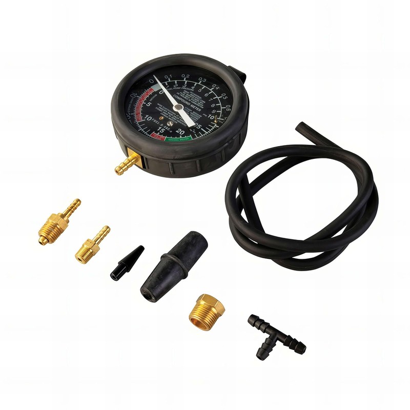 Silverline Tools 791008 Vacuum and Fuel Pump Pressure Gauge, 0-10