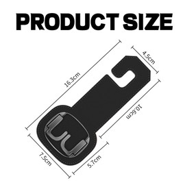 Saijer Pack of 2 Double Hooks for Car Seat Backrest, Luggage Hook Foldable Car Storage Hook Leather Car Seat Back Seat Hook Car Seat Double Hook Back Hook Practical Car Accessories Bag Holder Car